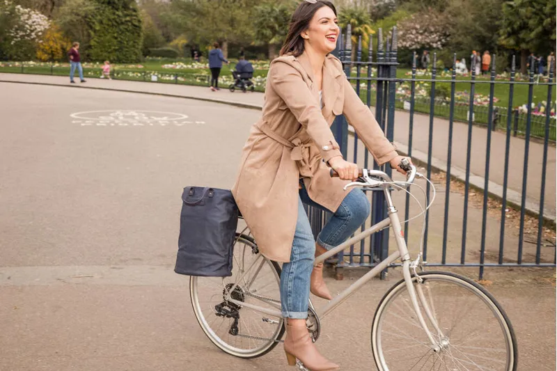 Hill and Ellis Skye 16L Canvas Pannier Bag in Navy-3